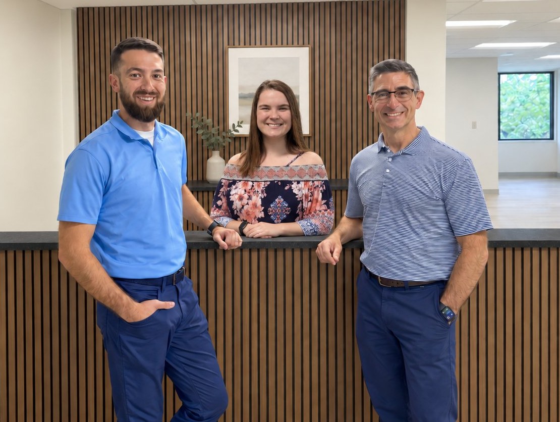 Christian, Hannah and Patrick at the HobanPT front desk